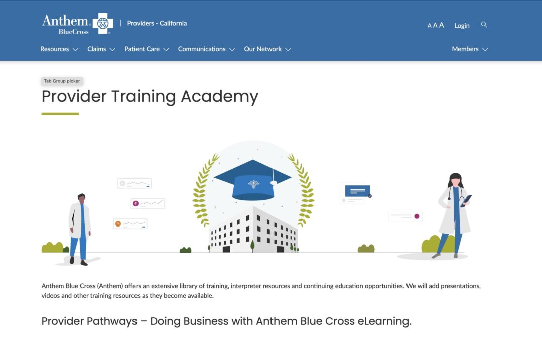 Anthem Blue Cross: Provider Training Academy