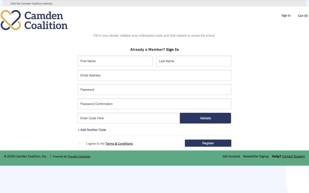 Camden Coalition: Member Sign in