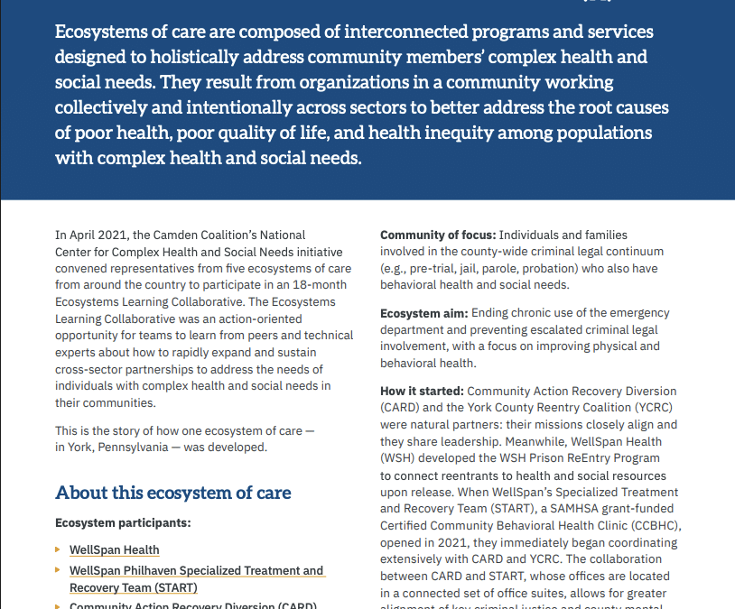 Ecosystem Case Study: York, Pennsylvania